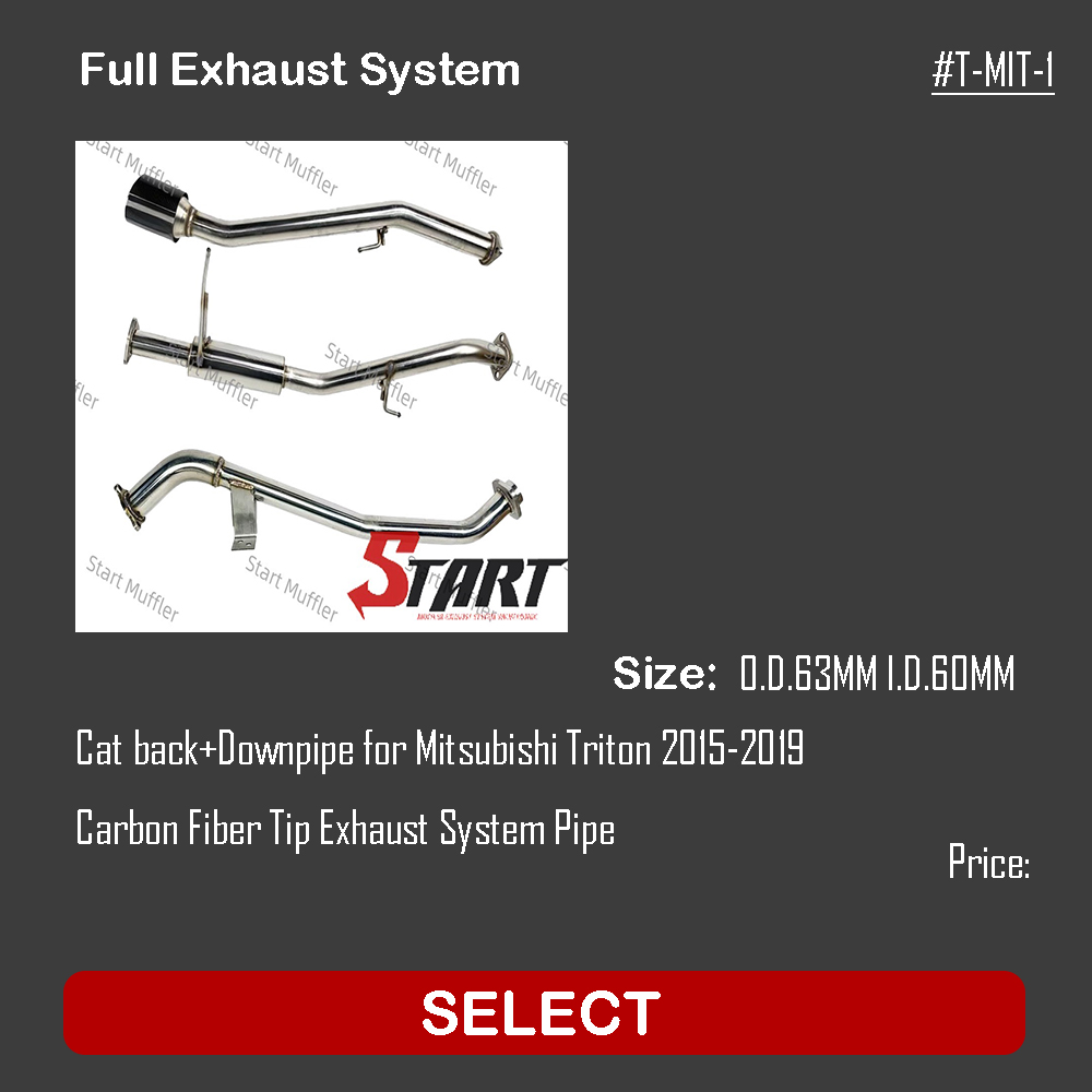 Full Exhaust System For Mitsubishi Triton 2015-2019 T-MIT-1