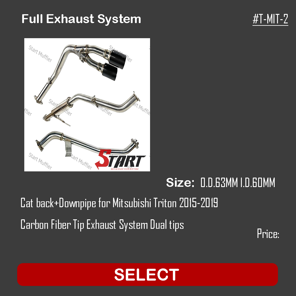 Full Exhaust System For Mitsubishi Triton 2015-2019 T-MIT-2