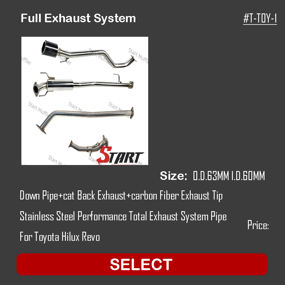 Full Exhaust System For Toyota Hilux Revo T-TOY-1