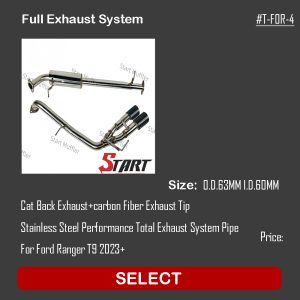 Full Exhaust System For Ford Ranger T9 2023+ T-FOR-4