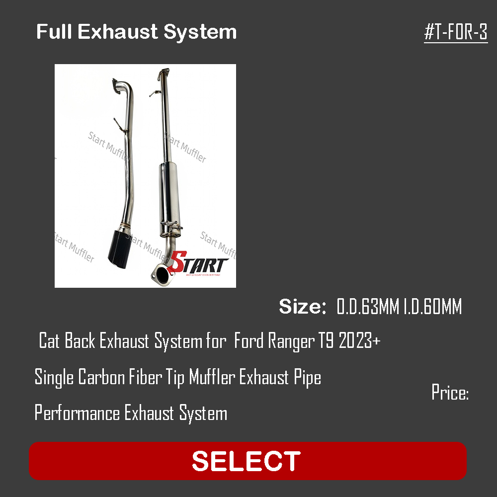 Full Exhaust System For Ranger T9 2023+ T-FOR-3