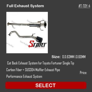 Full Exhaust SySTEM For Toyota Fortuner 2016+ T-TOY-4
