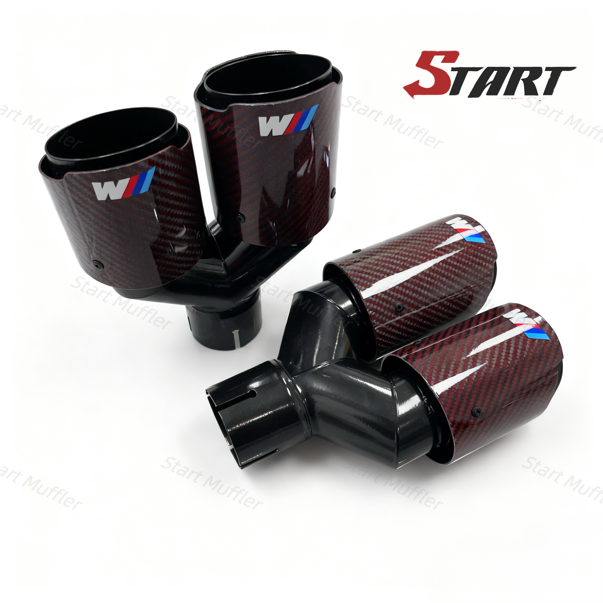 Exhaust Dual Tips General Carbon Fiber RD4 - Image 2